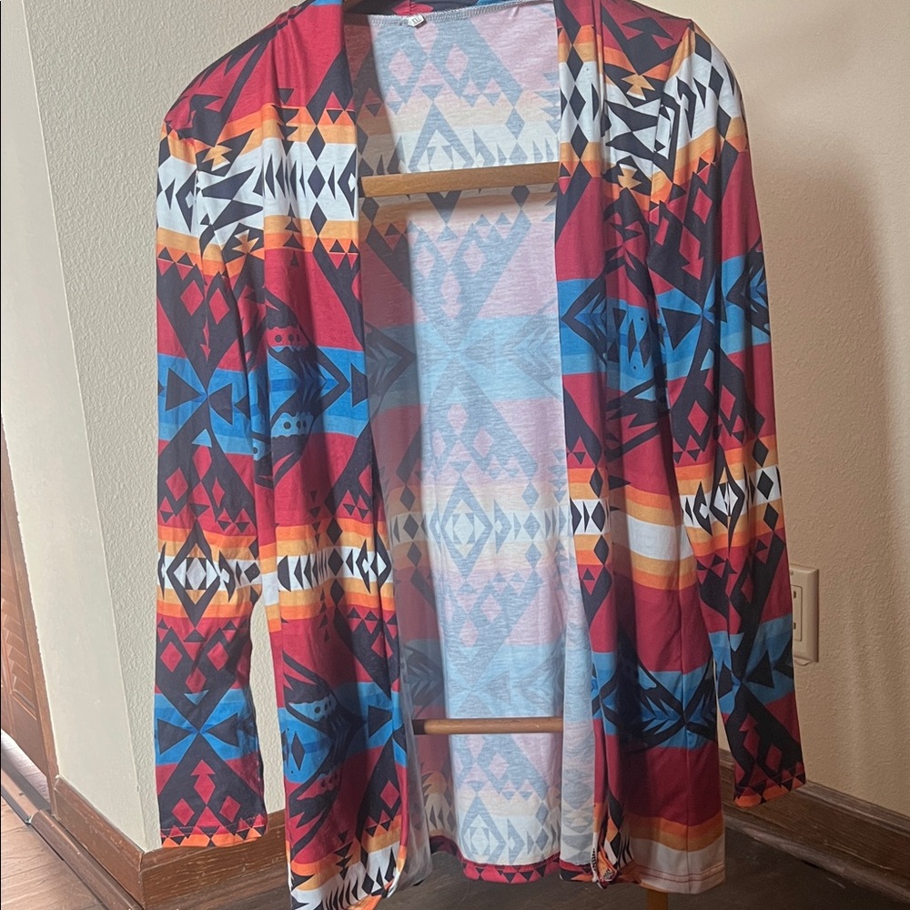 Bundle of 2 southwest coastal cowgirl 
Colorful Geometric Patterned Cardigan